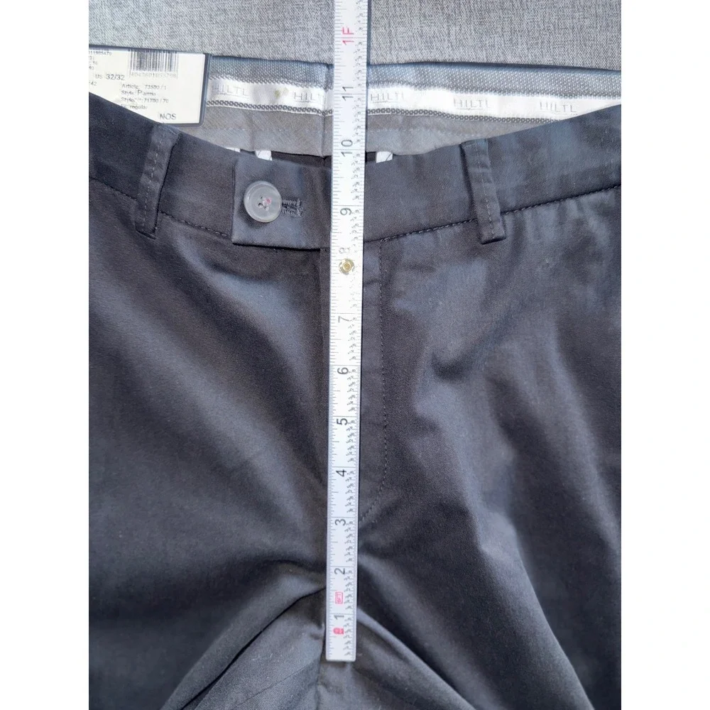New Hiltl Parma Mens Regular Fit Trousers‎ Chino Black Size 32X32 48